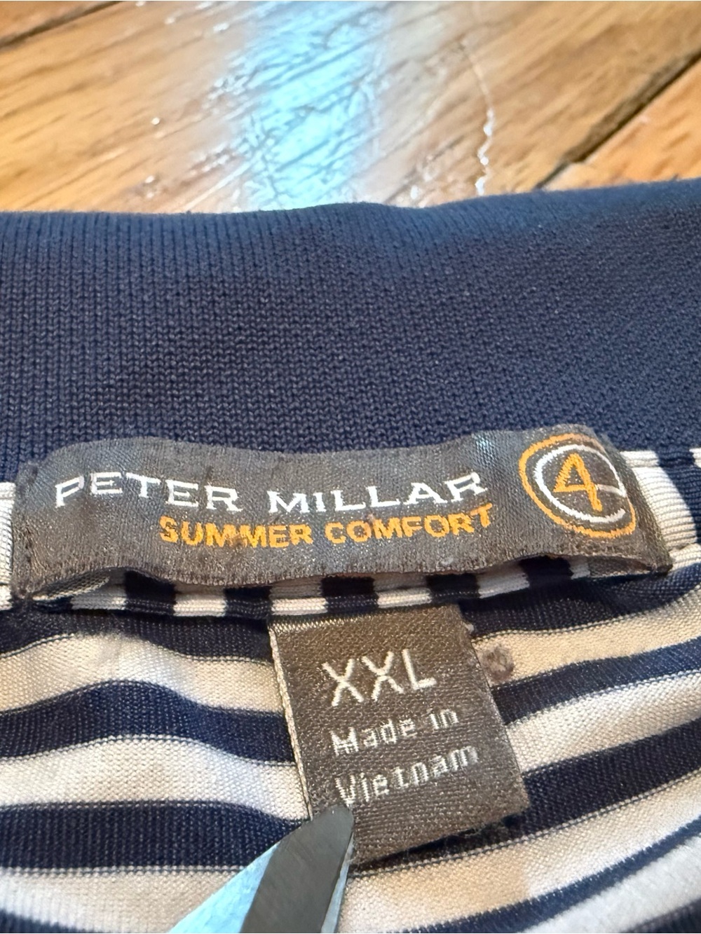 PETER MILLAR Indian Head Golf Club Summer Comfort Golf Polo Blue/White Size XXL - Picture 4 of 13